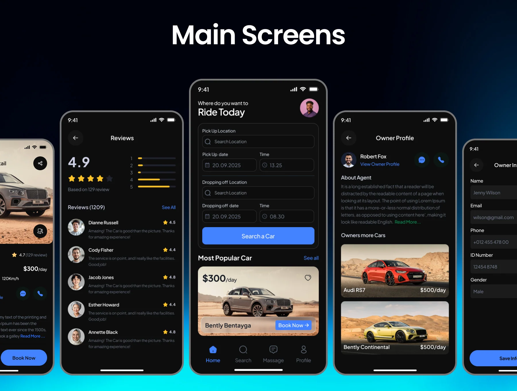 Rento Car Rental Mobile App Ui- kit 4