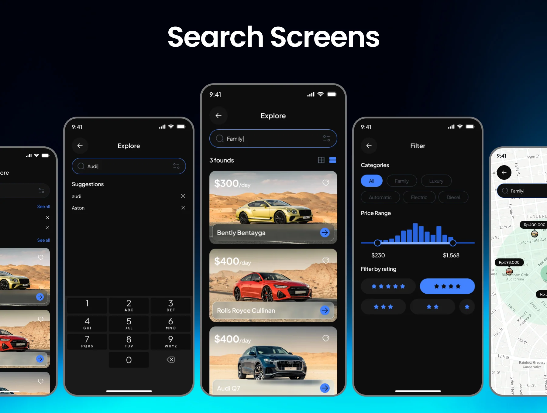 Rento Car Rental Mobile App Ui- kit 5