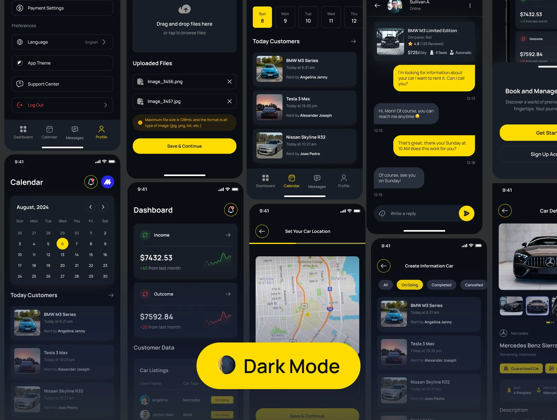 RentQu Seller - Car Rental Seller UI Kit App 6