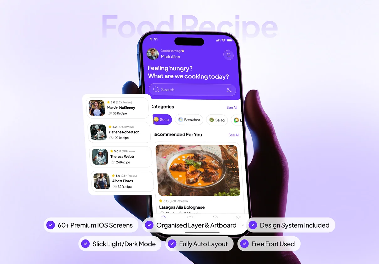 Reotel - Recipe App UI Kit