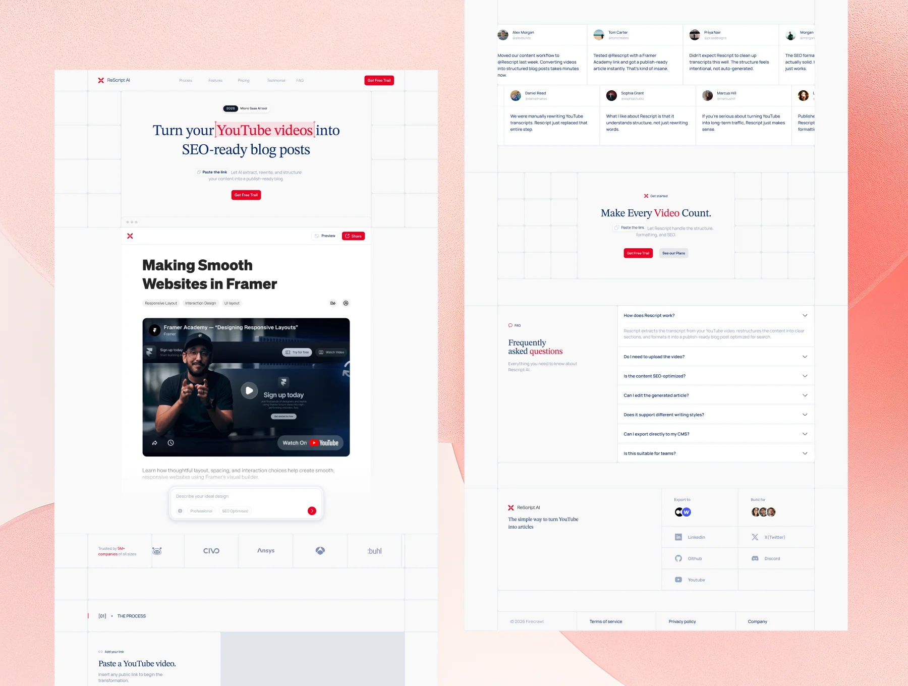 Rescript — AI SaaS Landing Page Template (Framer) 3
