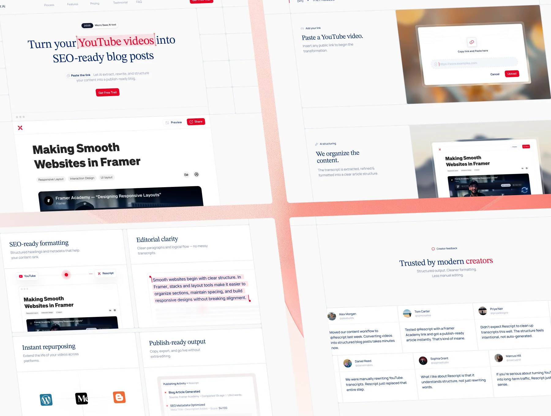Rescript — AI SaaS Landing Page Template (Framer) 4