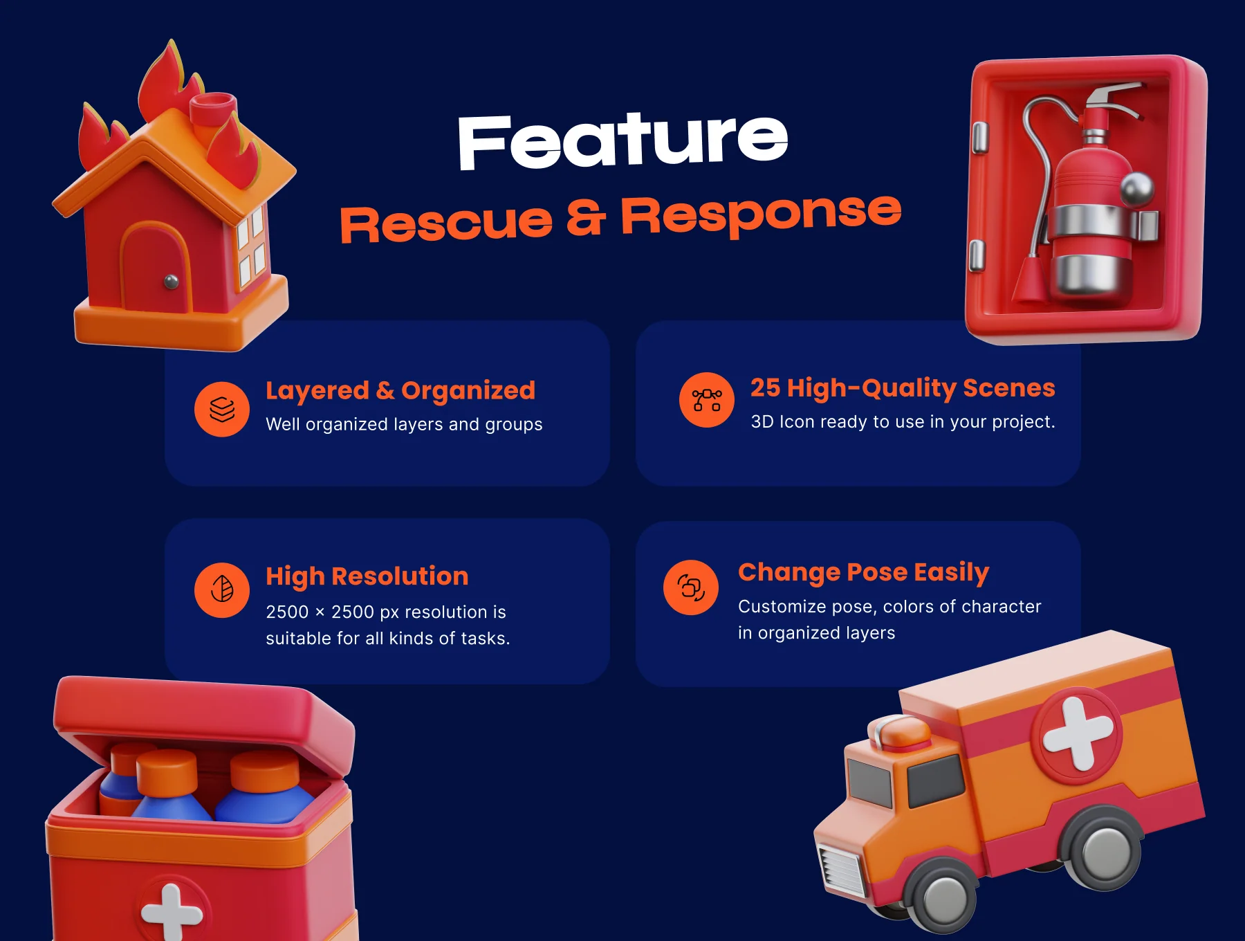 Rescue and response 3D Icon 2