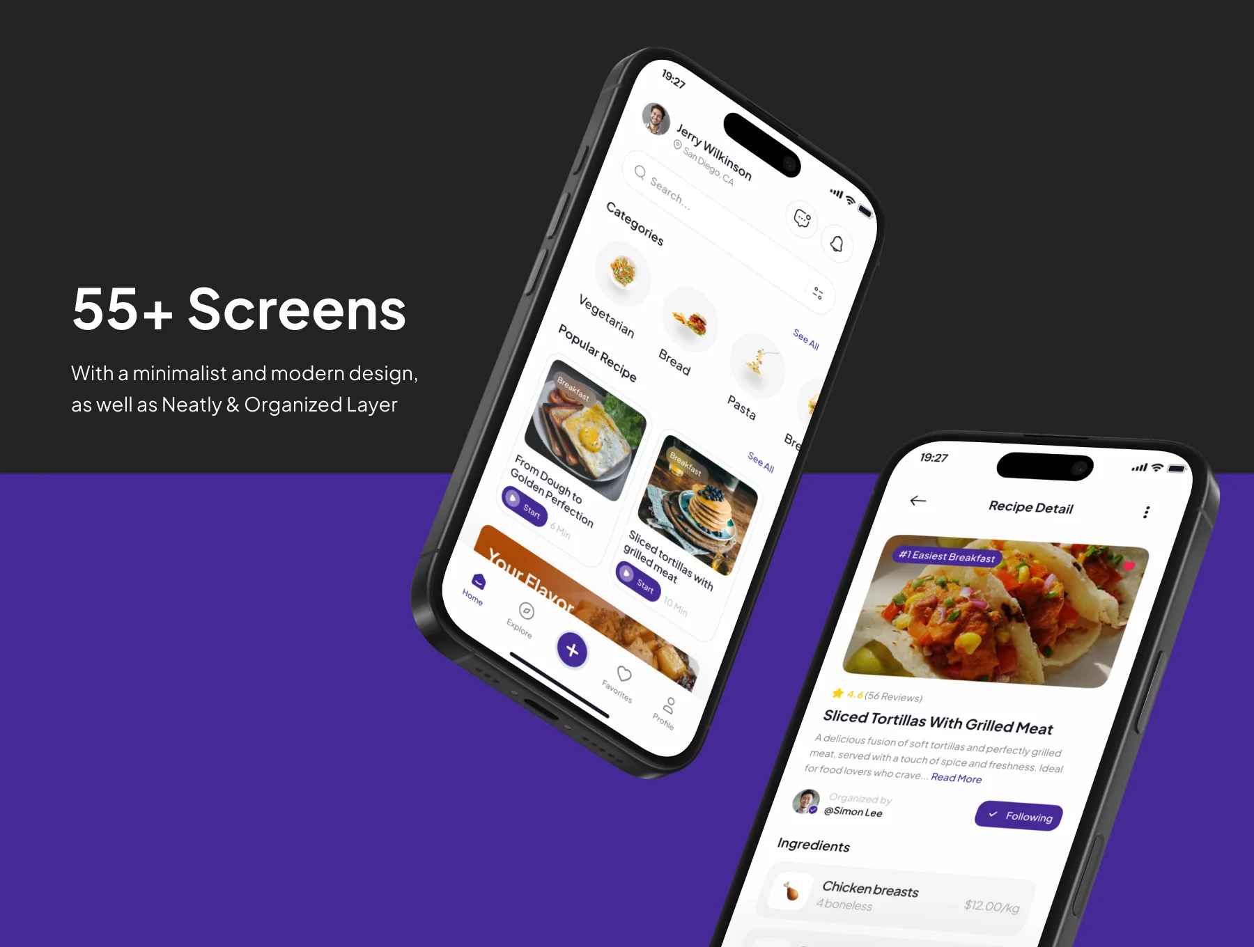 Resevo - Food Recipe App Ui Kits 3