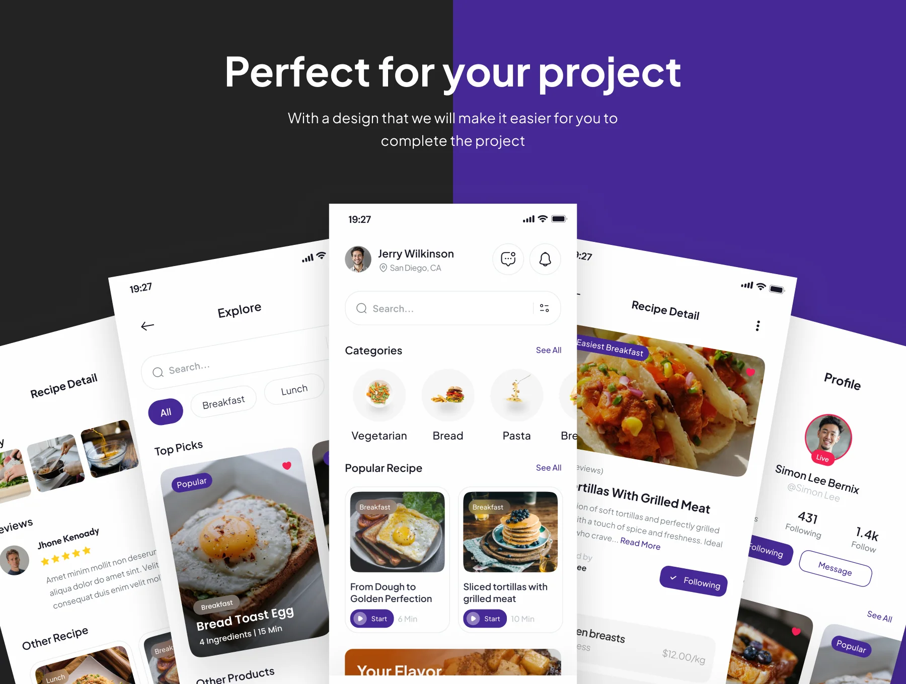 Resevo - Food Recipe App Ui Kits 4