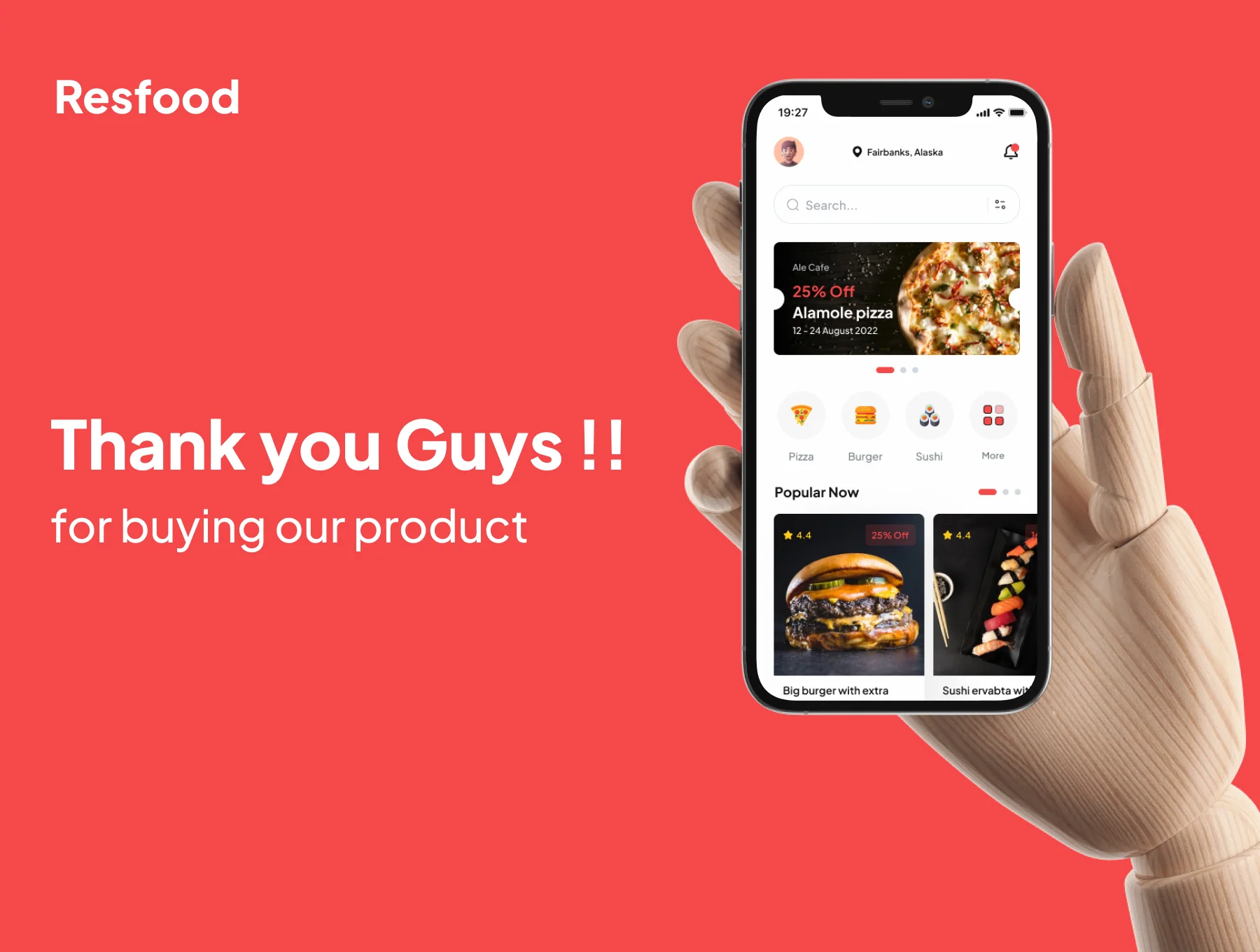 Resfood - Food Delivery App UI Kits 6