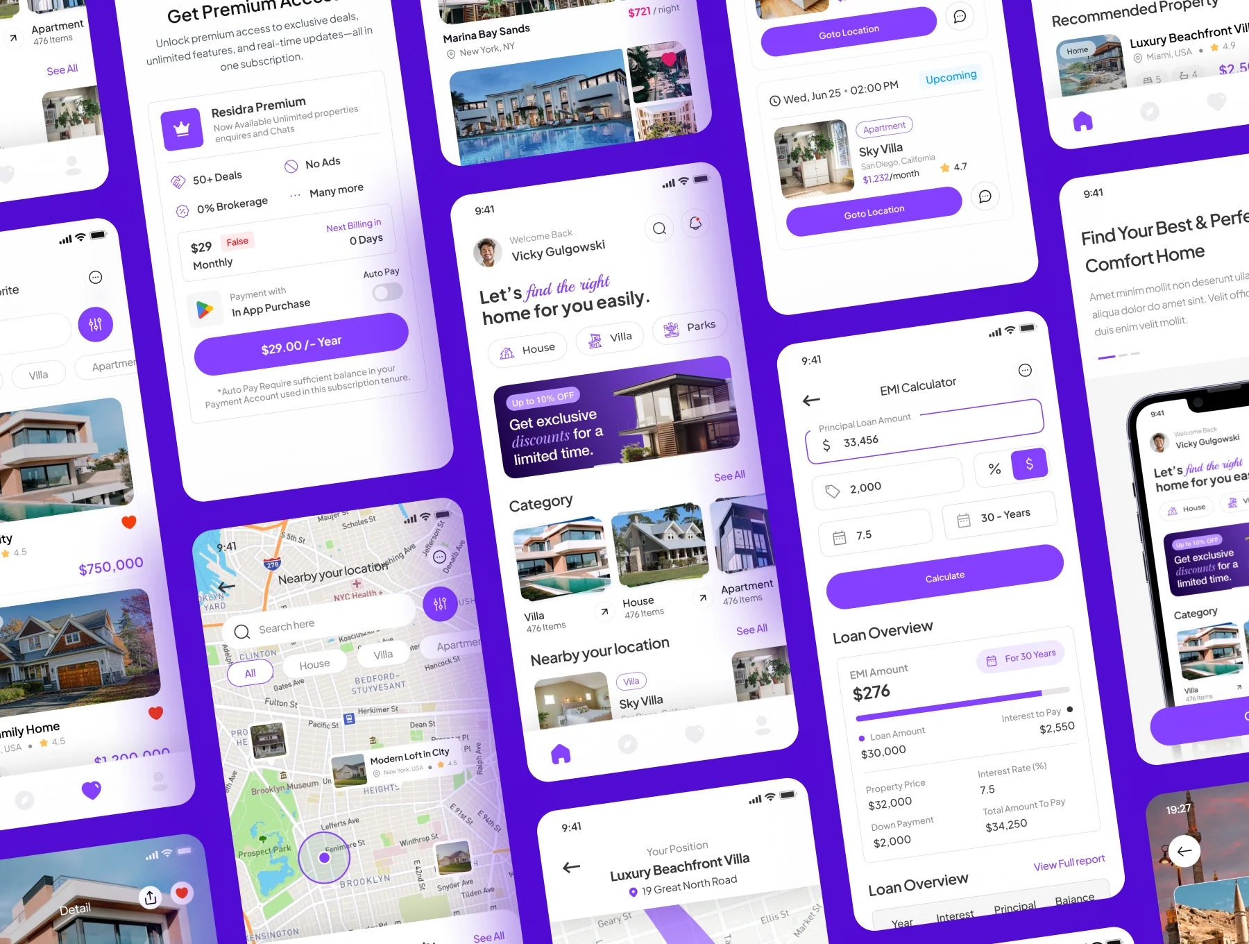 Residra - Real Estate Mobile App UI Kits 5