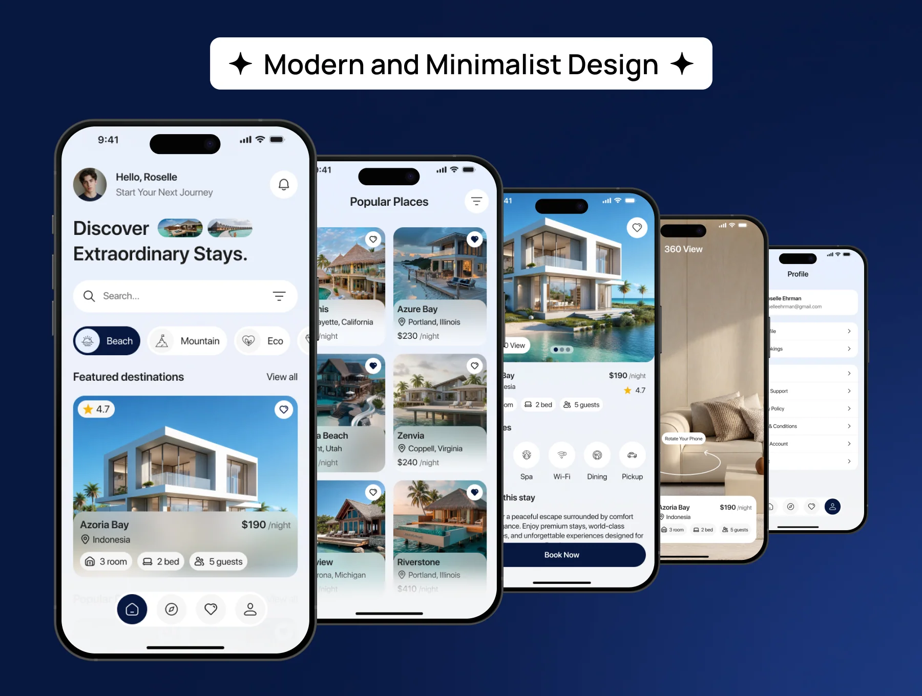 Resortly - Online Resort Booking App UI Kit 3