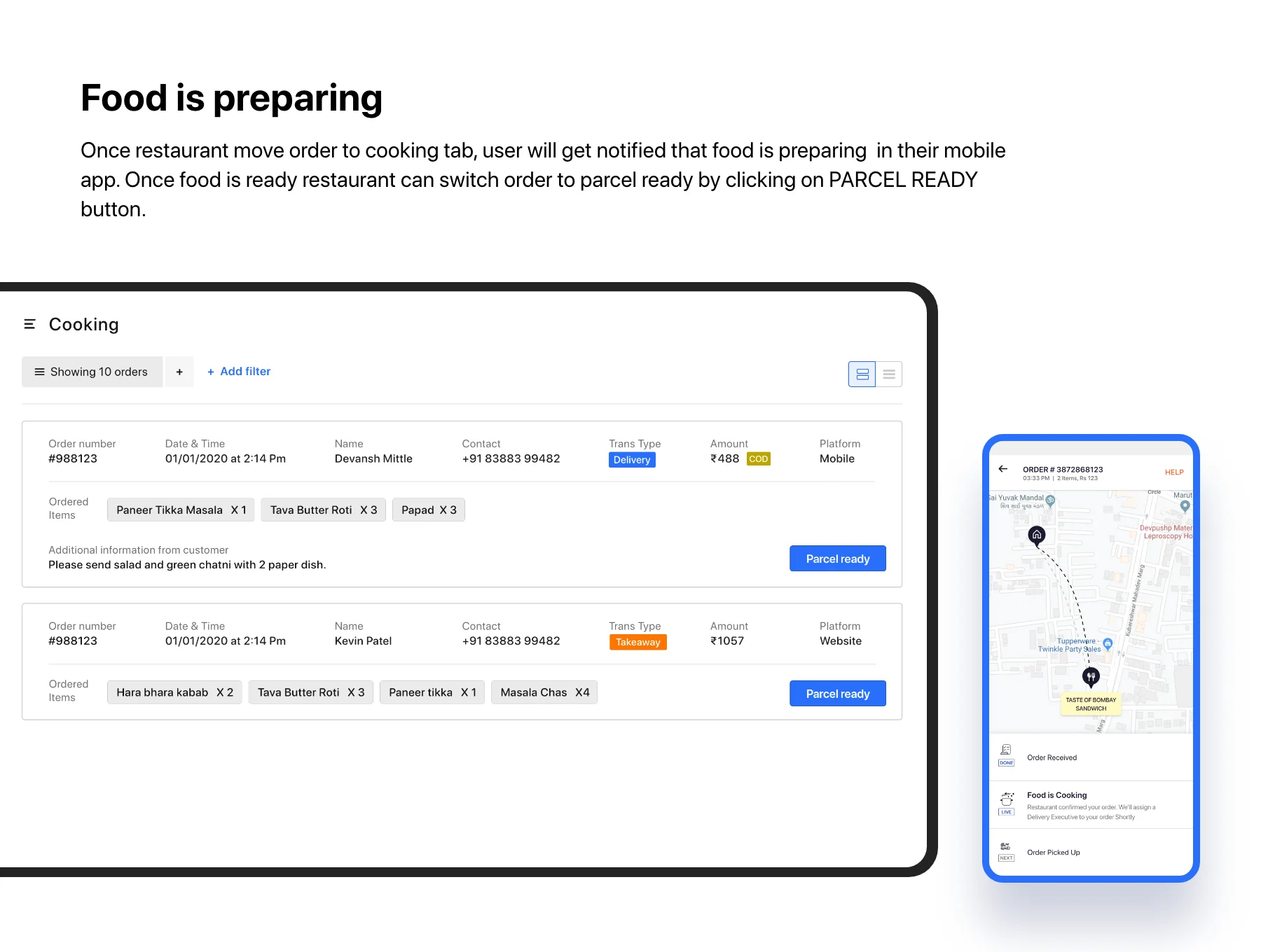 Food delivery restaurant dashboard 3