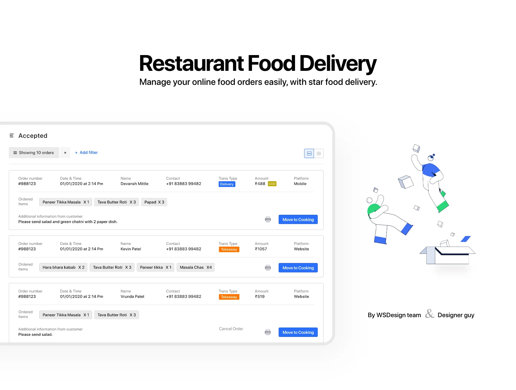 Food delivery restaurant dashboard 6