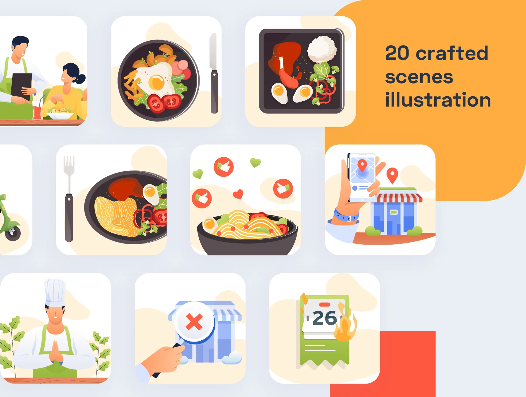 Restaurant Illustration Pack 4