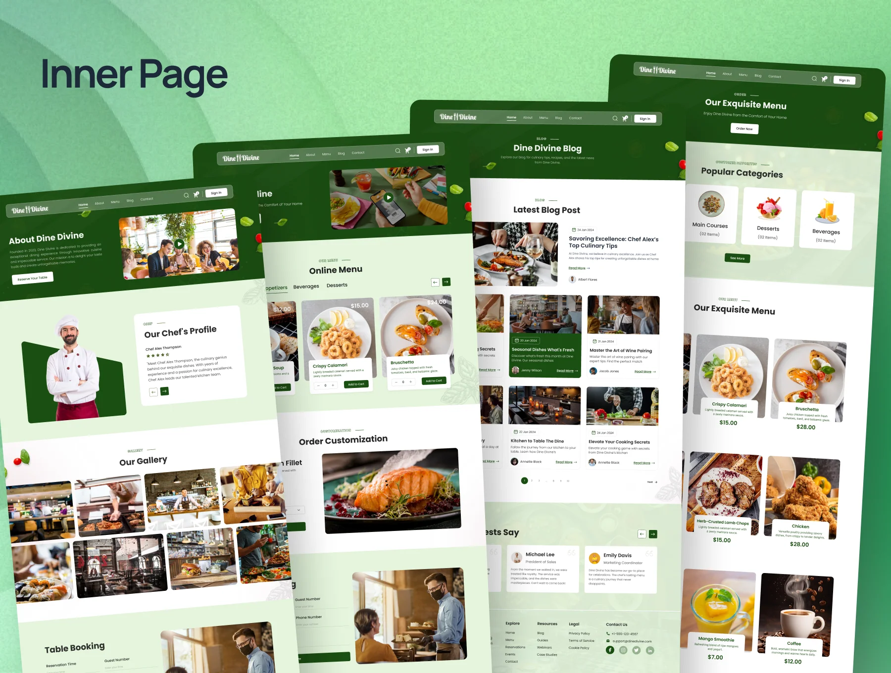 Restaurant Landing page bundle 2