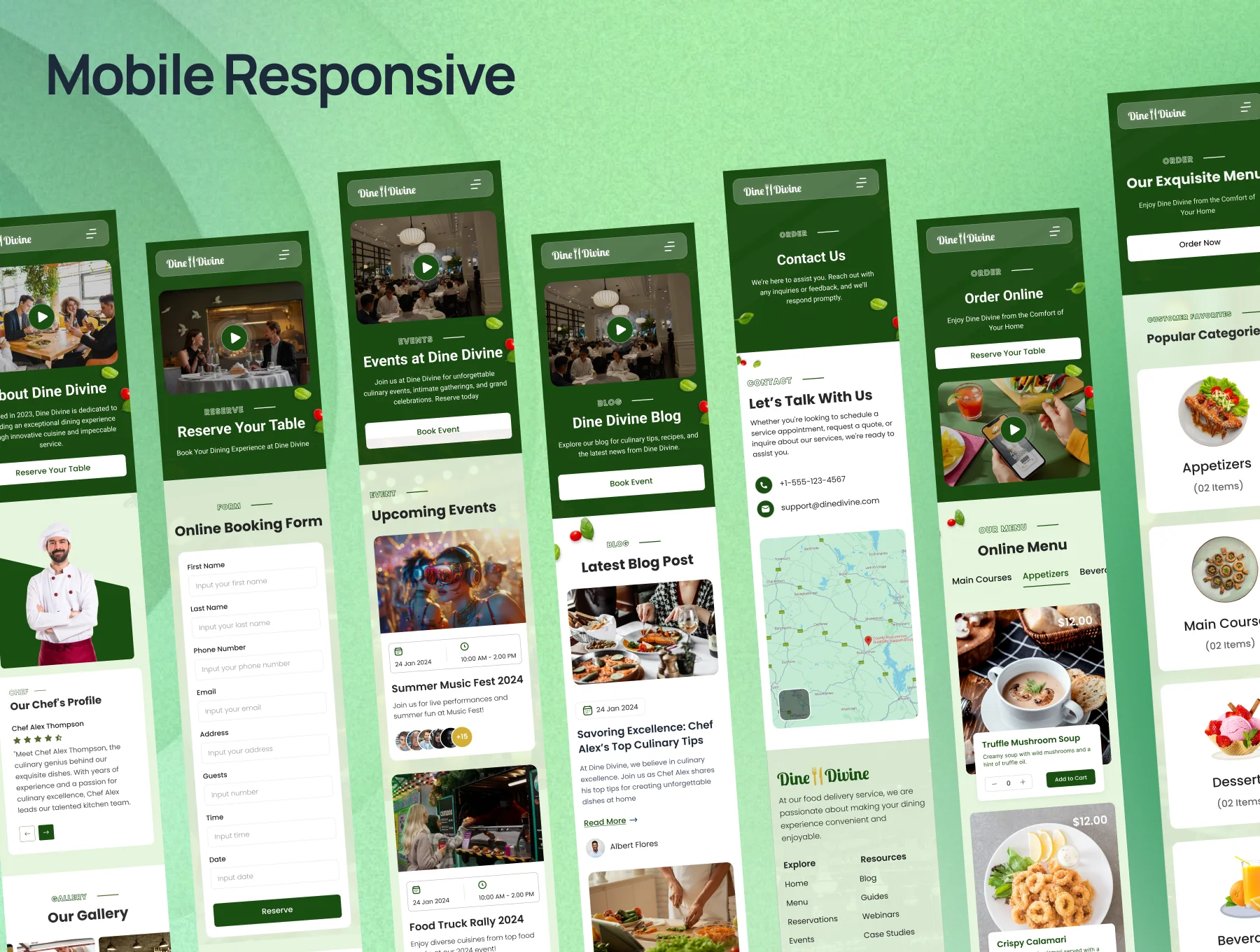 Restaurant Landing page bundle 3