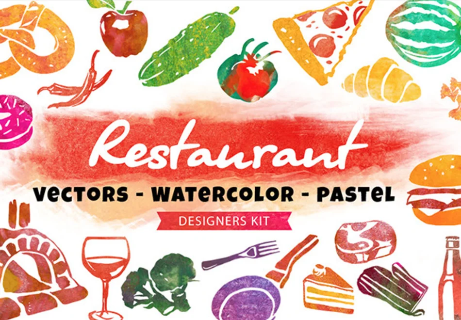 Restaurant Watercolor Kit