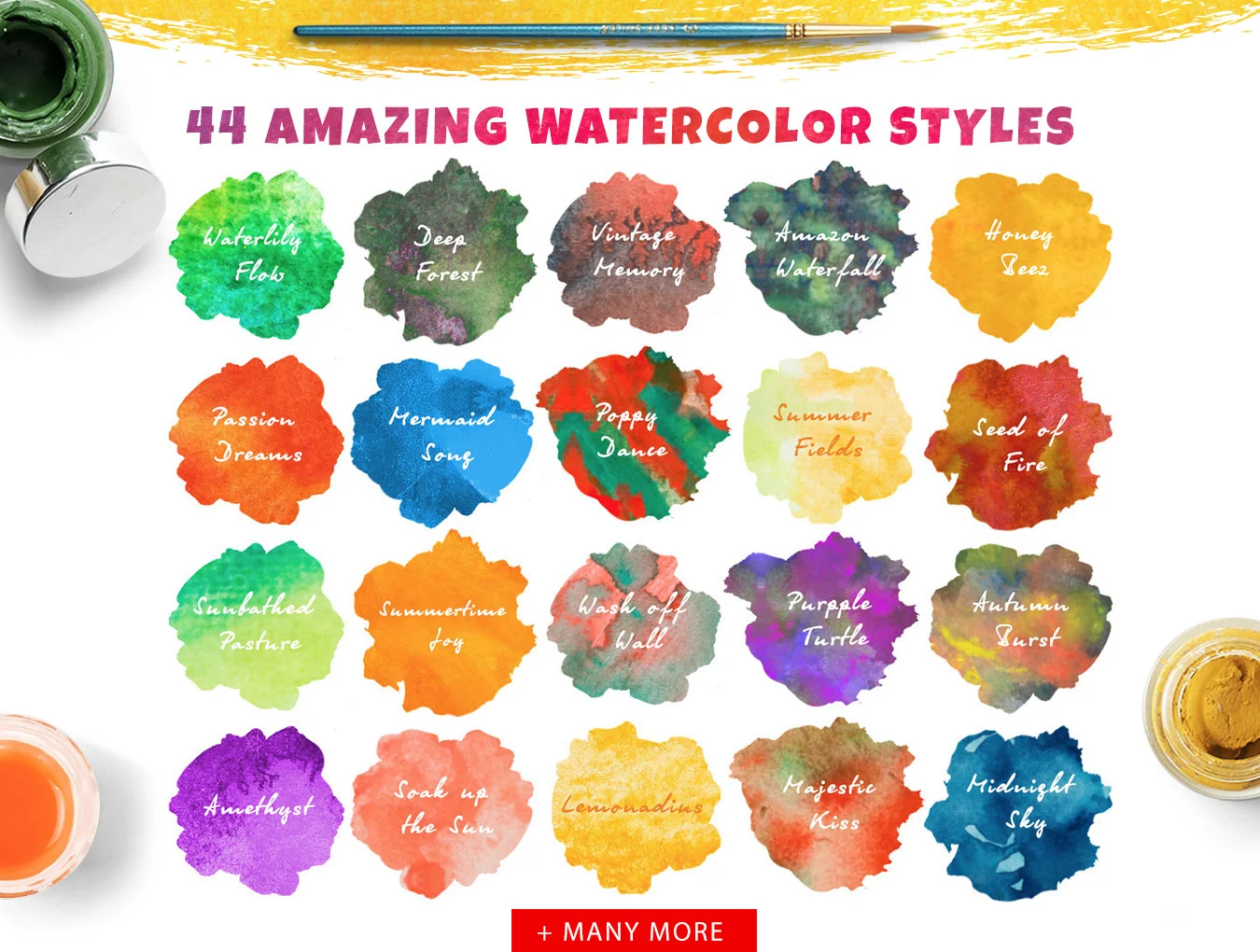 Restaurant Watercolor Kit 2