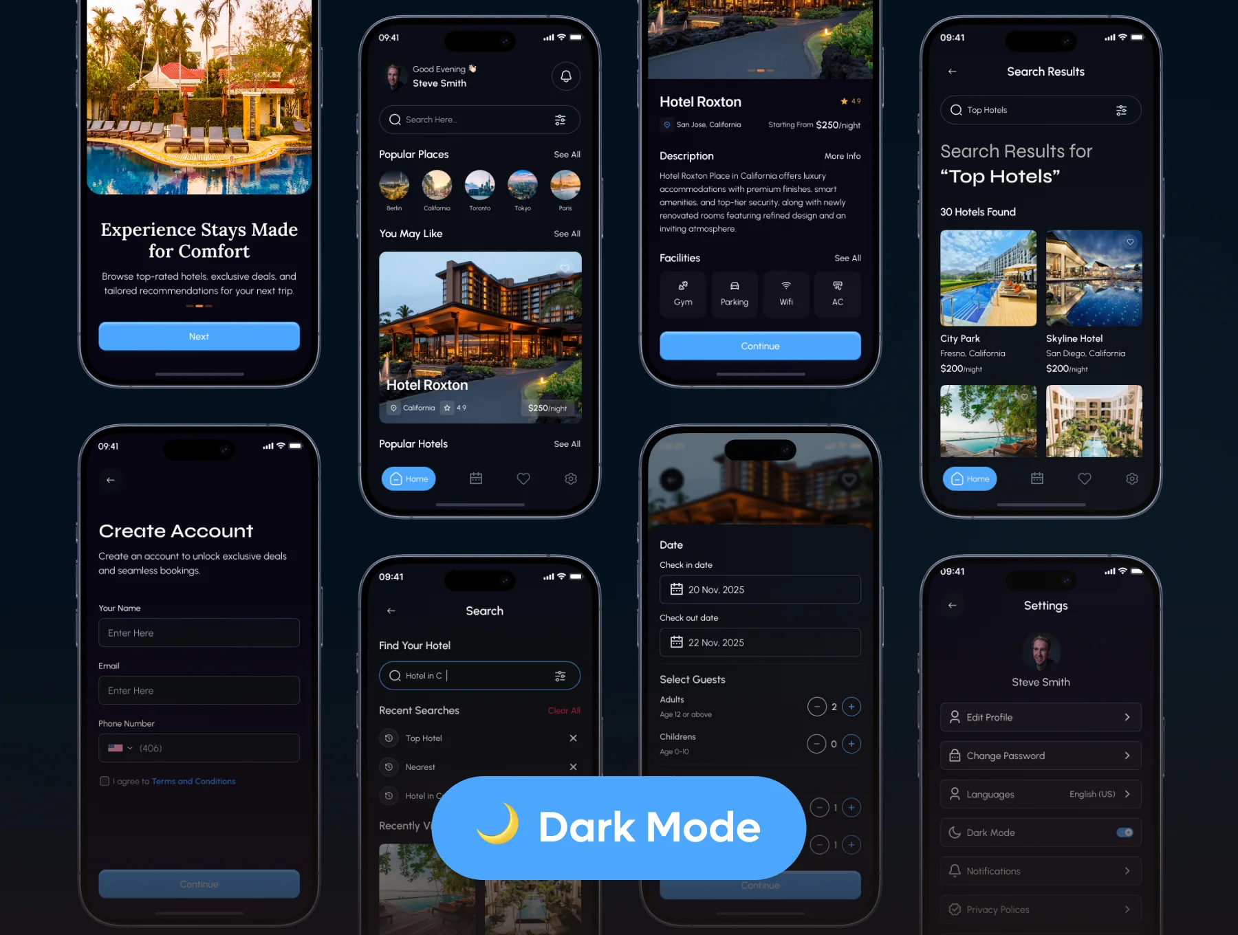RestEase - Hotel Booking Mobile App UI Kit 5