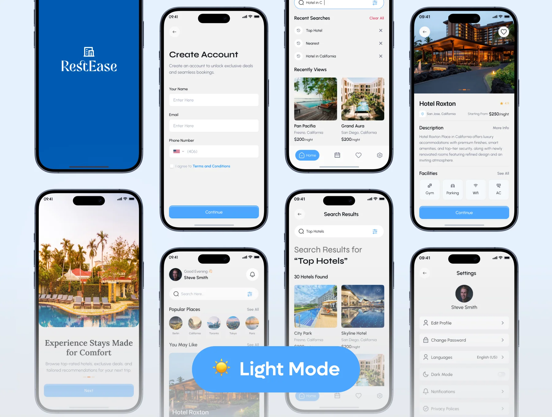RestEase - Hotel Booking Mobile App UI Kit 6