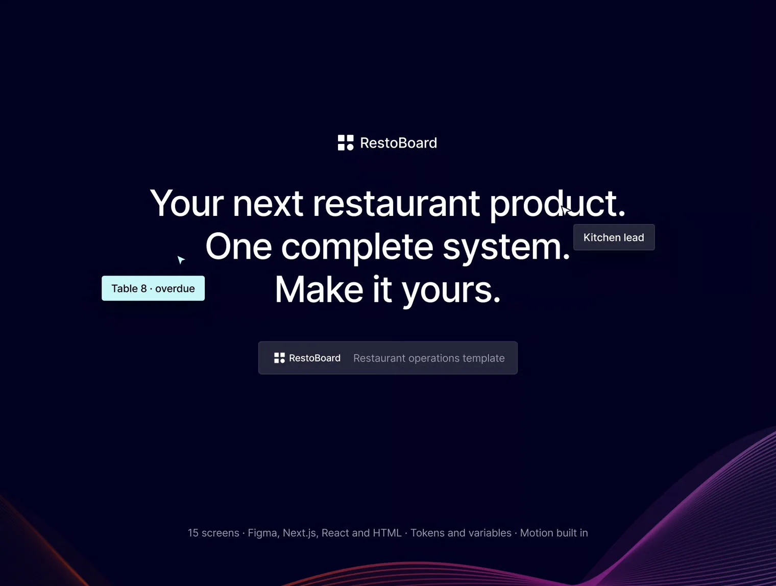 RestoBoard: Restaurant Operations Dashboard UI Kit & Coded Template 8