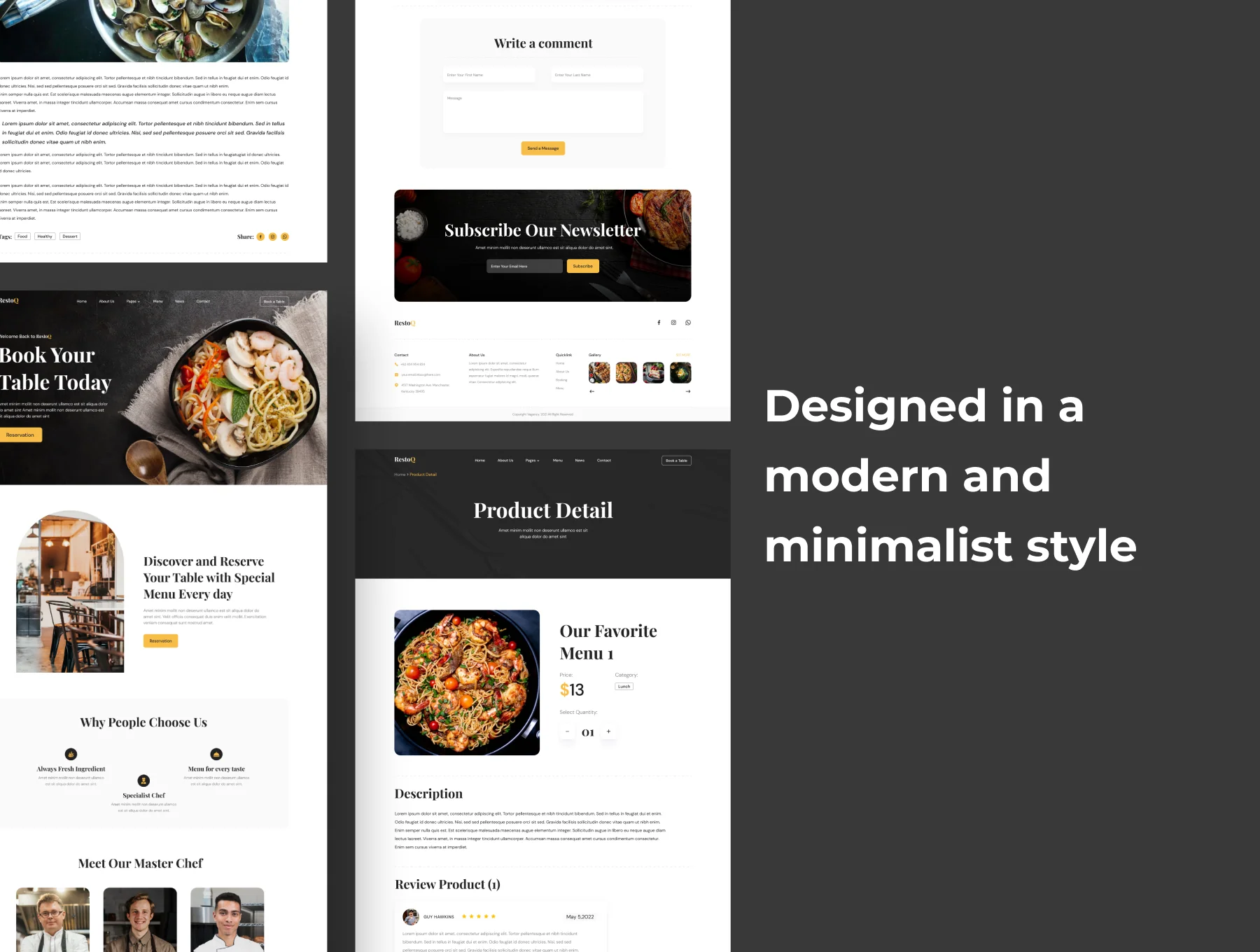 RestoQ - Restaurant Web Templates 2