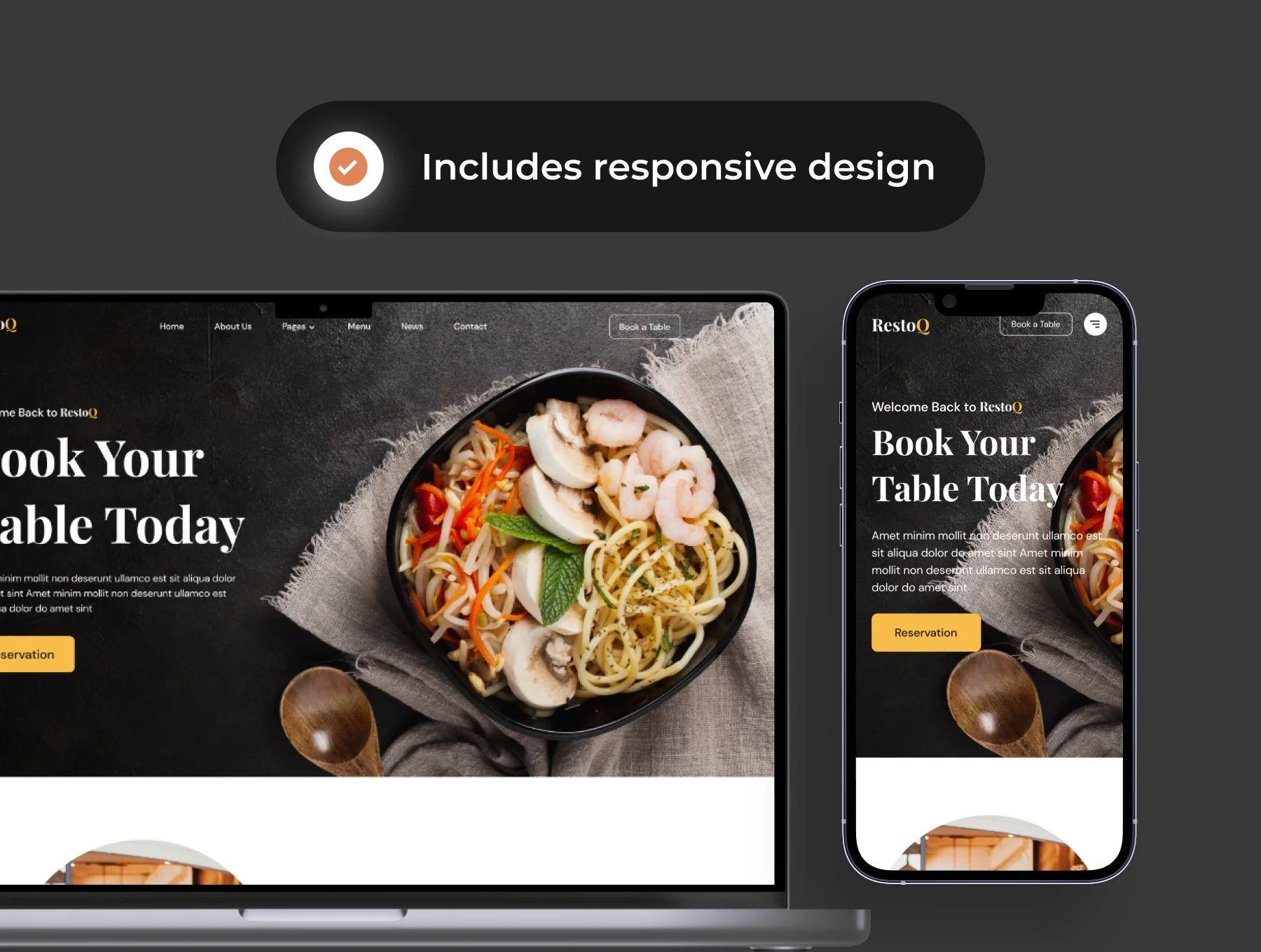 RestoQ - Restaurant Web Templates 5