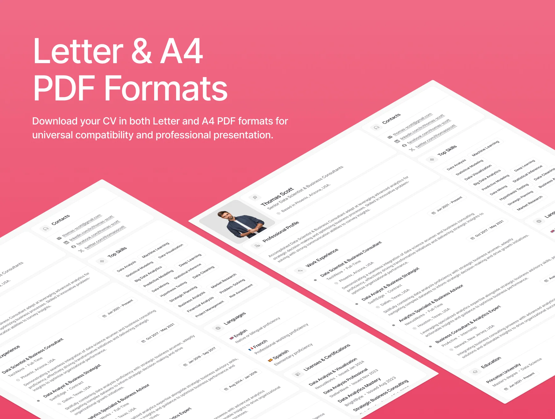 Resume Website & PDF Template — Thomas Scott 6