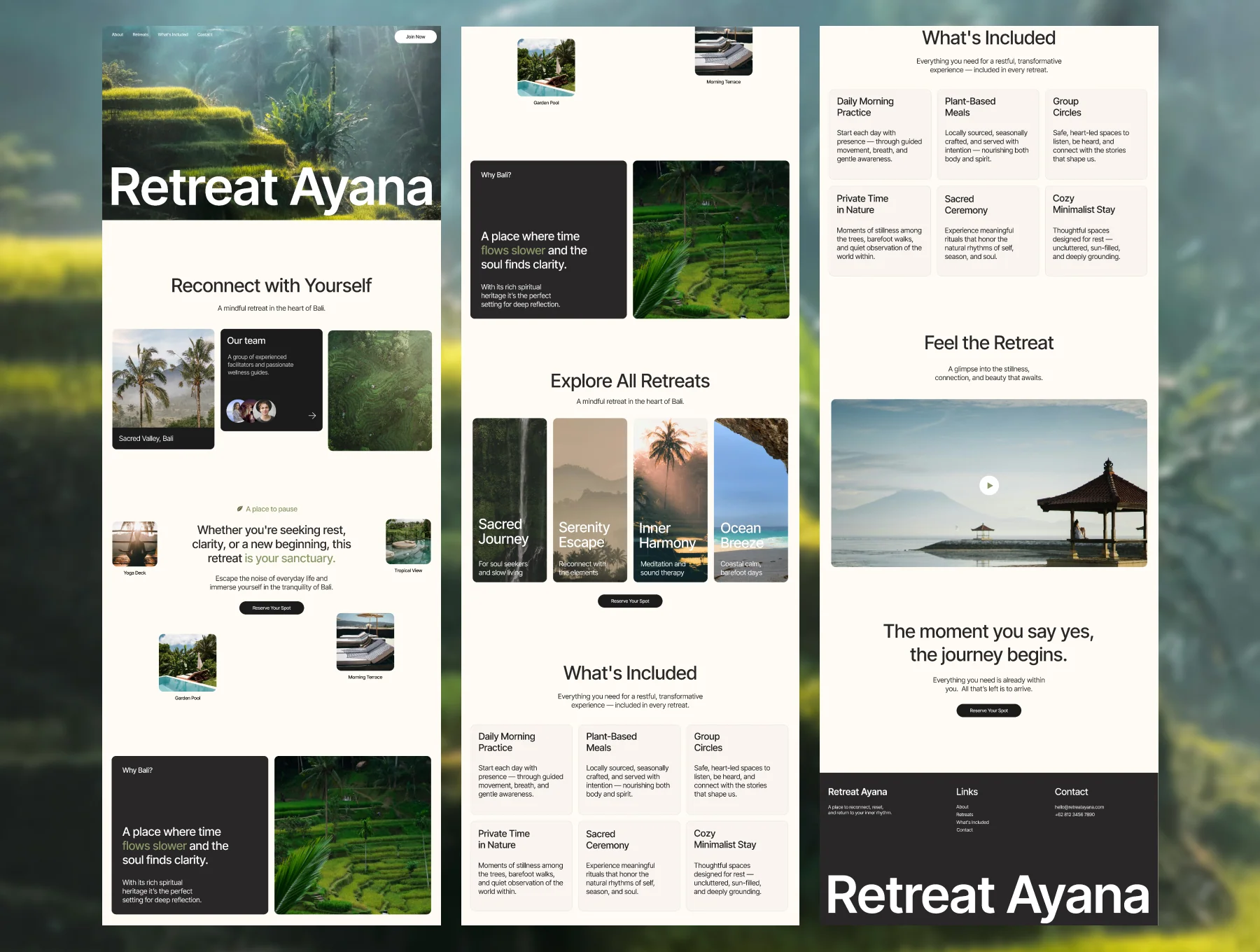 Retreat Ayana – Web UI Kit 4