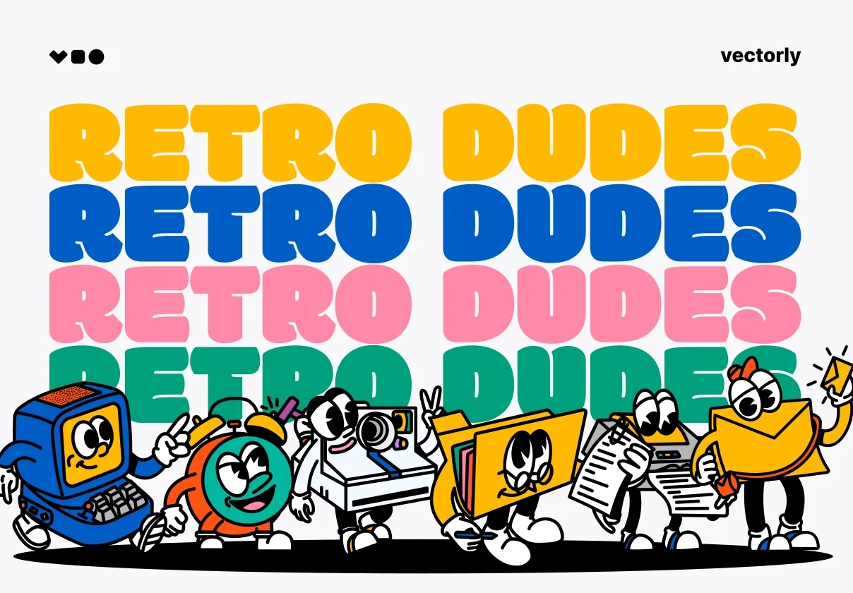 Retro Dudes Illustrations