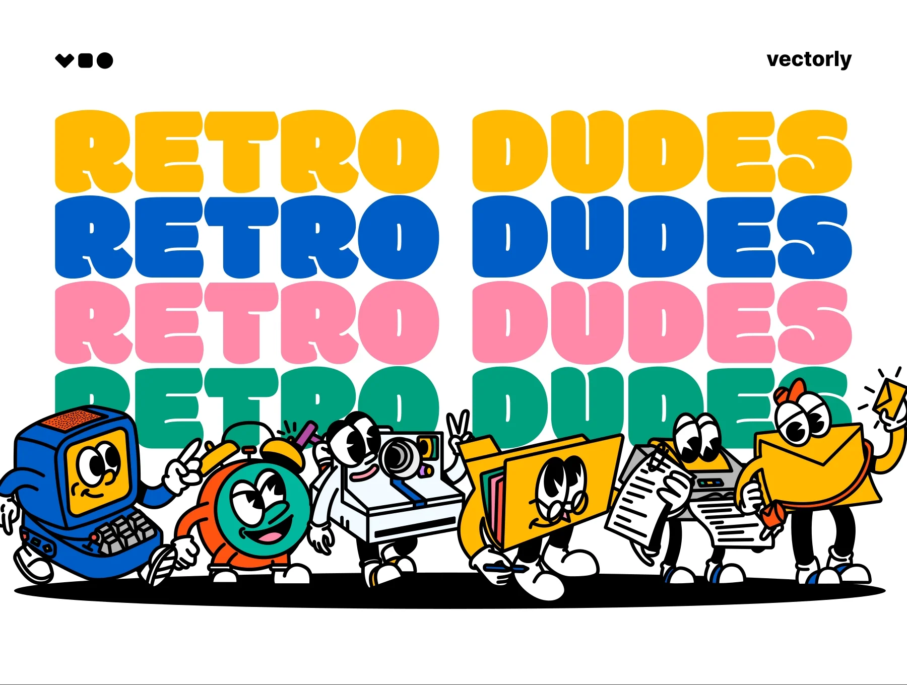 Retro Dudes Illustrations