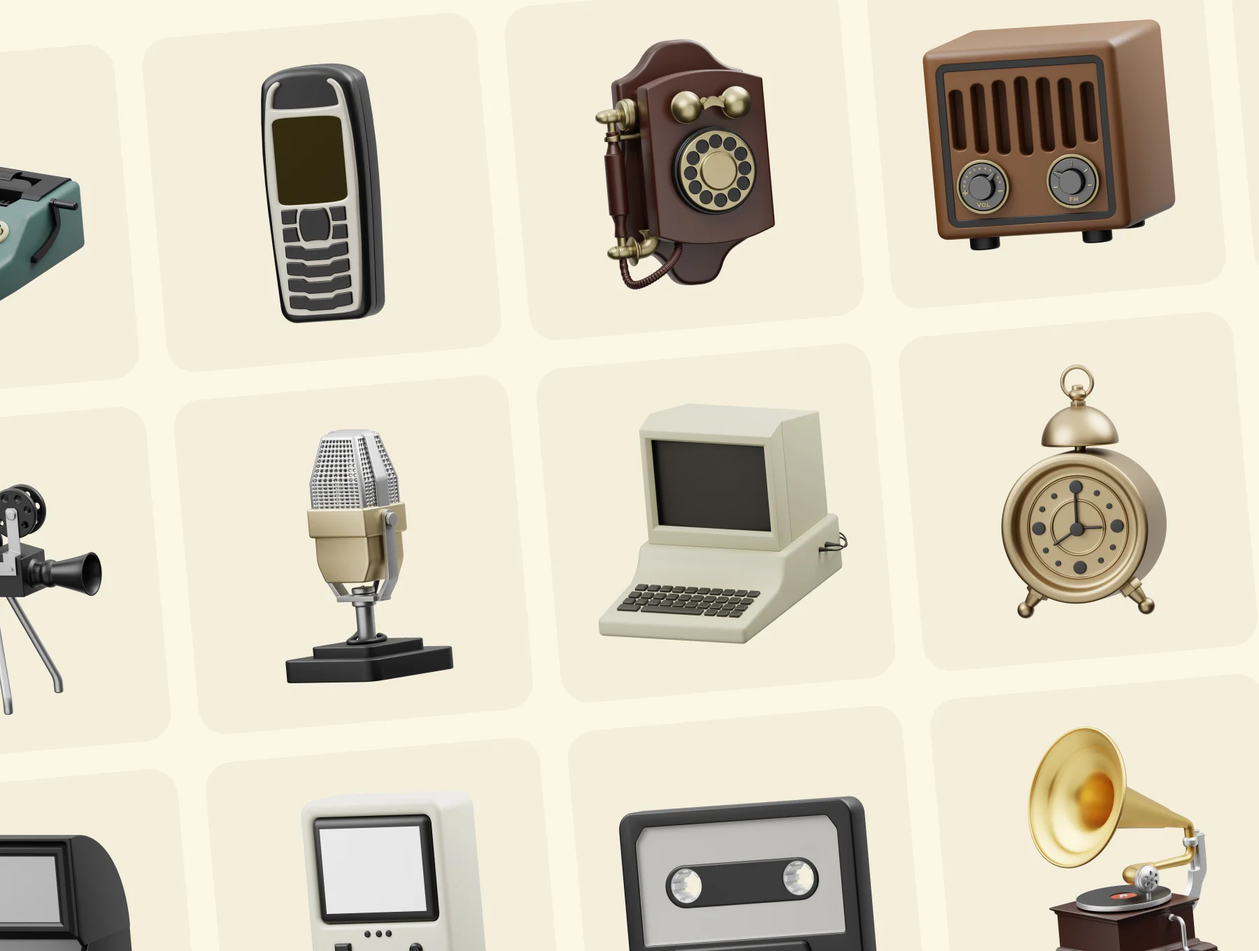 Retro Electronics 3D Icon 5