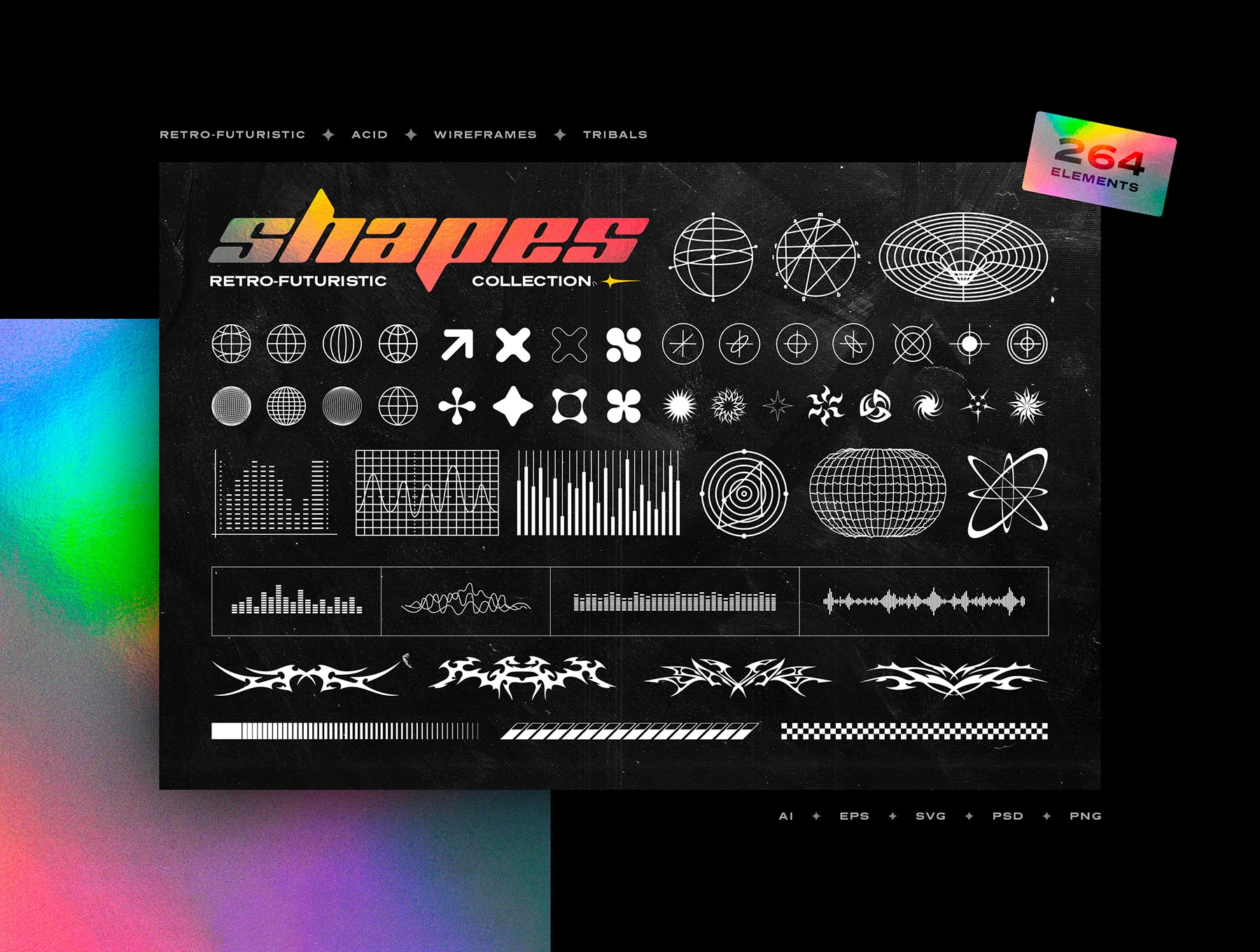 Retro-Futuristic Shapes Collection