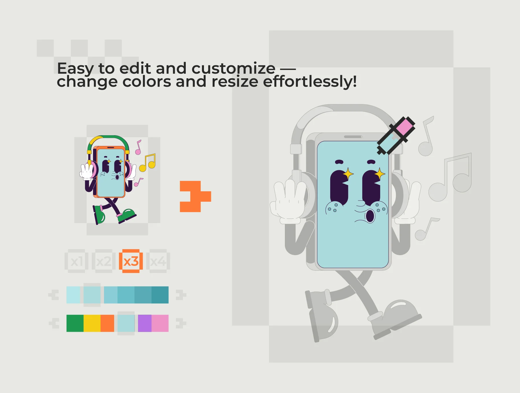 Retro Tech Cartoon Characters Pack 3