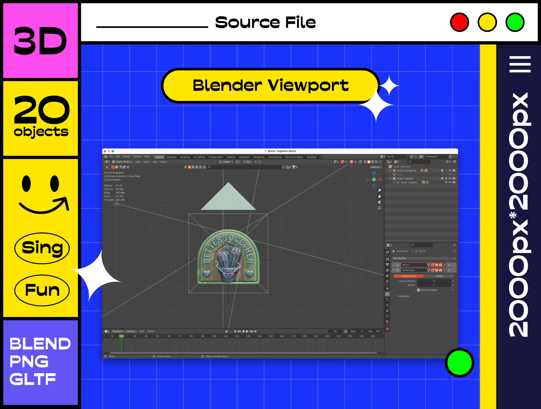 Retro Vibe Stickers 3D Icon Set 3