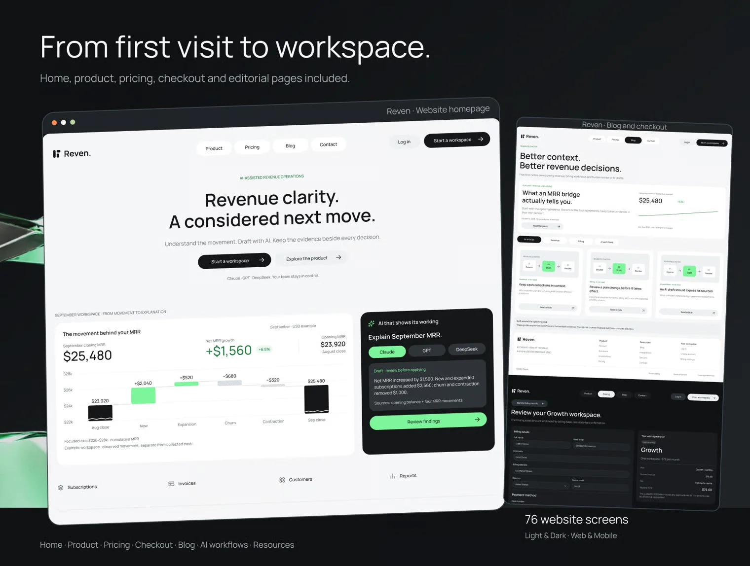 Reven — AI Subscription & Revenue UI Kit 7