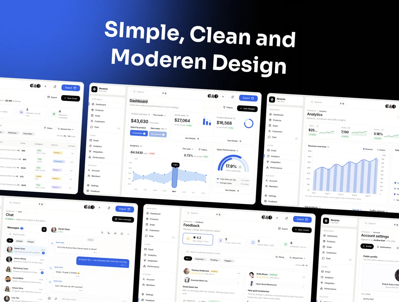 Revenix - Sales Analytics Dashboard Templates 4