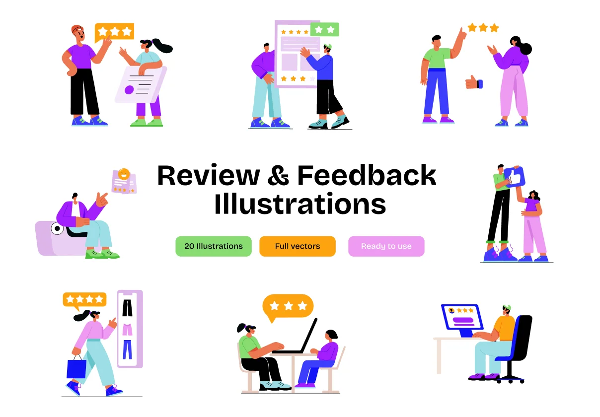 Reviews and Feedback Illustration Art