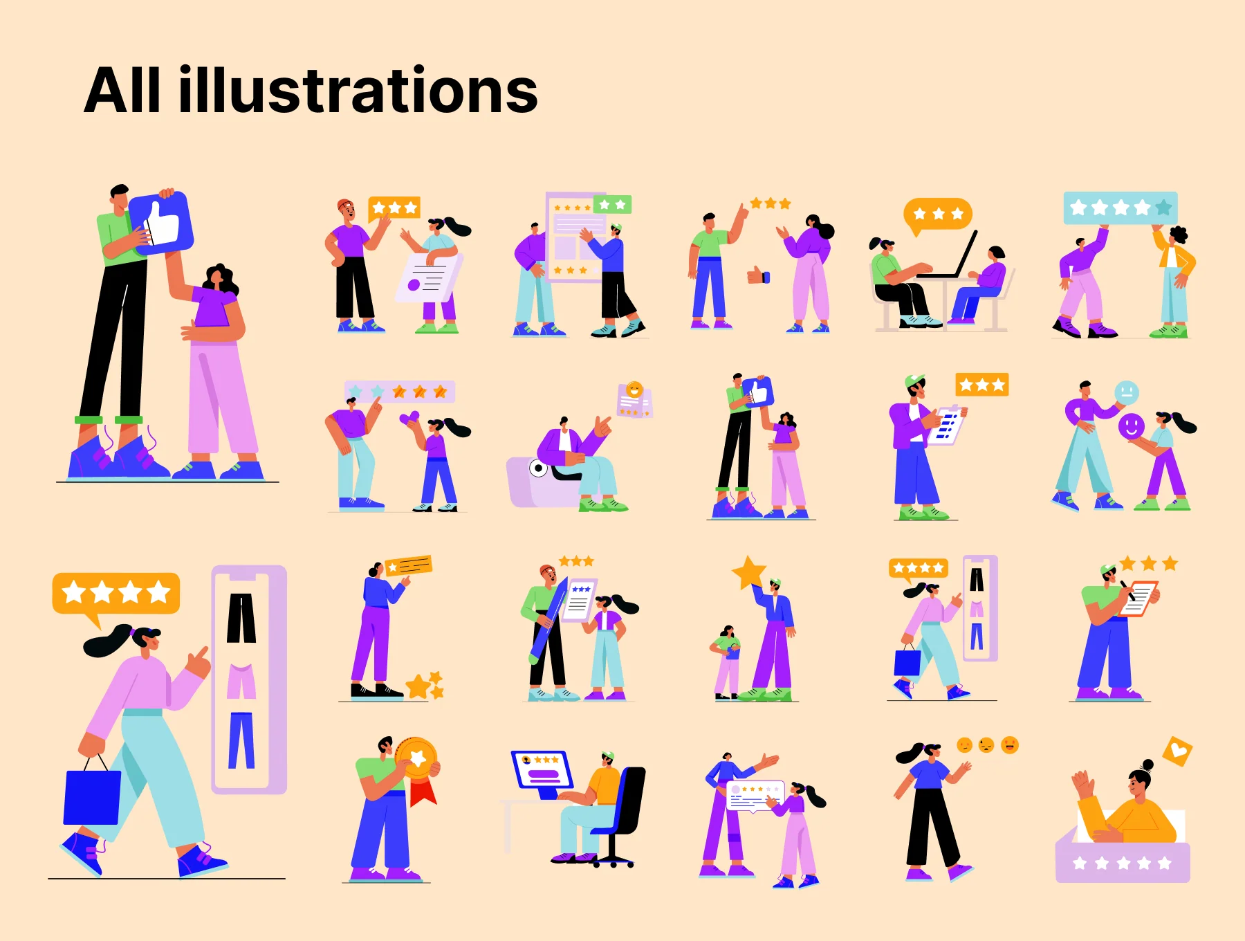 Reviews and Feedback Illustration Art 6