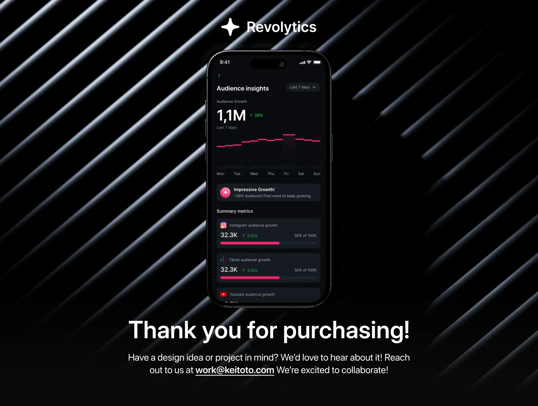 Revolytics - Social Media Analytic Mobile App UI KIT 6