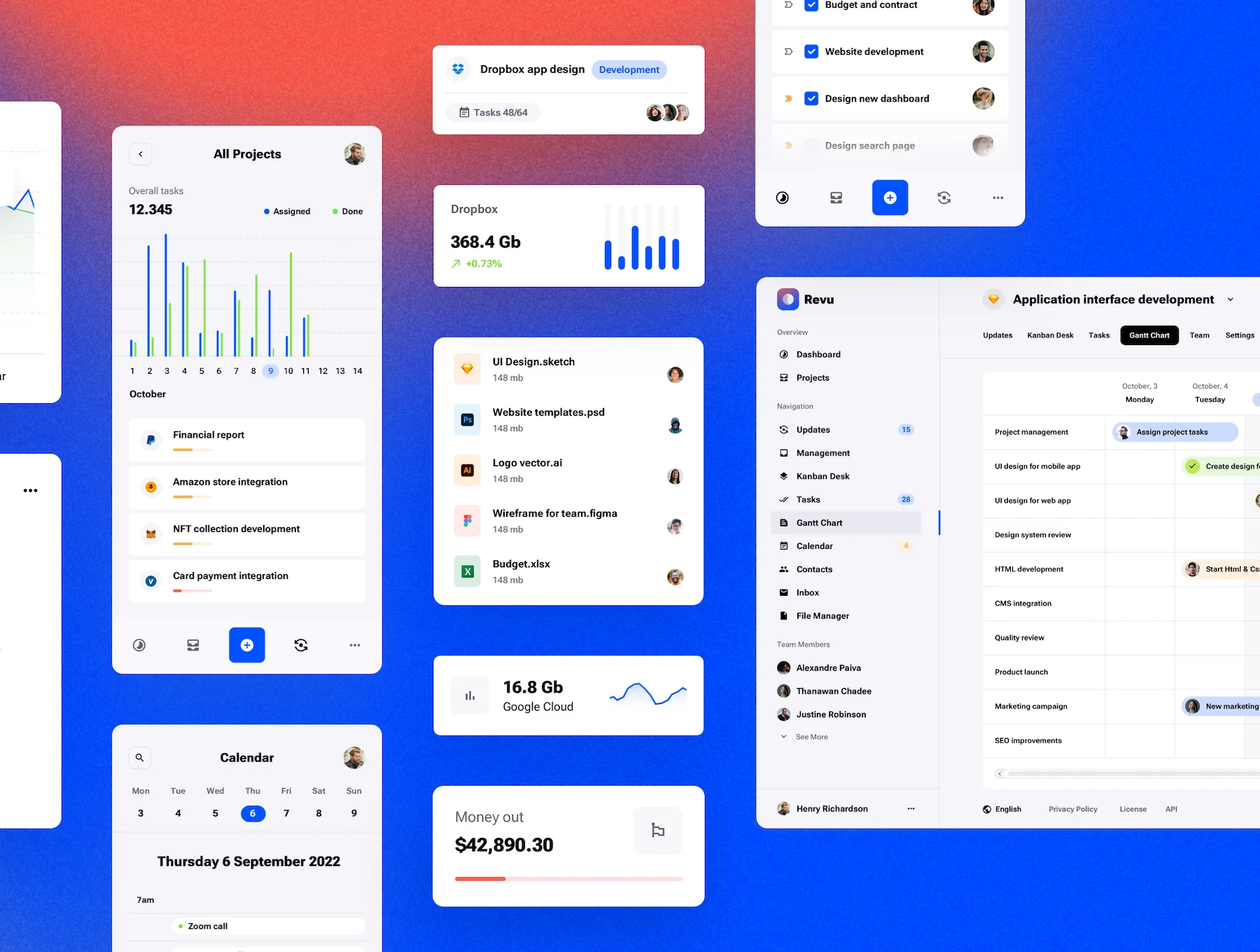 Revu - Multipurpose UI kit for SaaS Startups 10