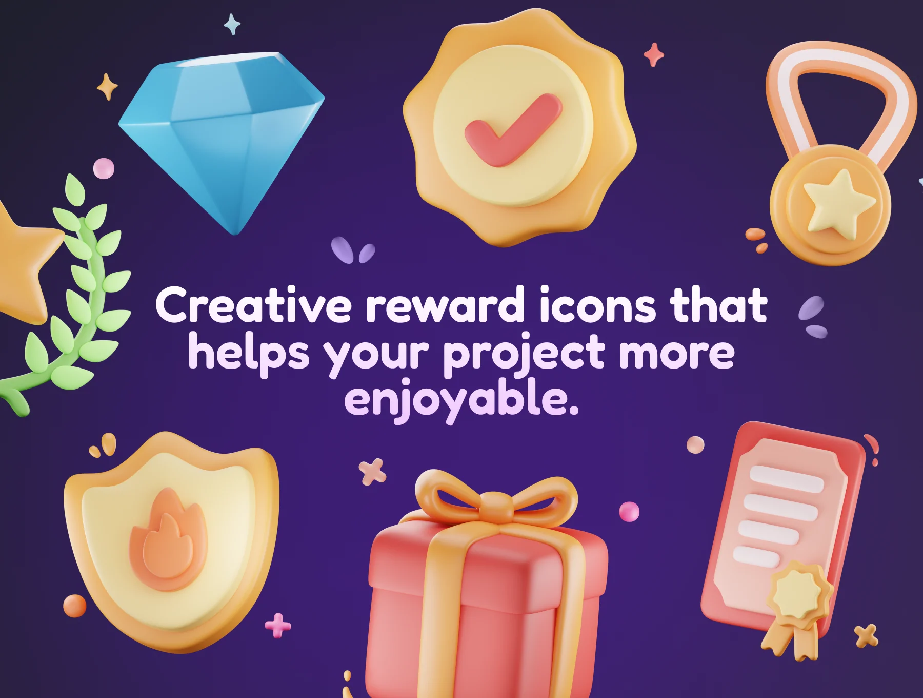 Awardly - Reward & Achievement 3D Icon Set 2