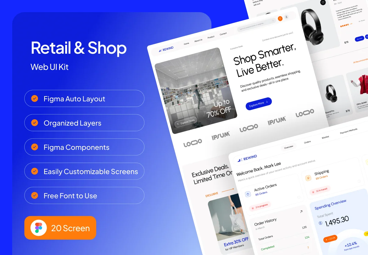 Rewind - Retail & Shop Web UI