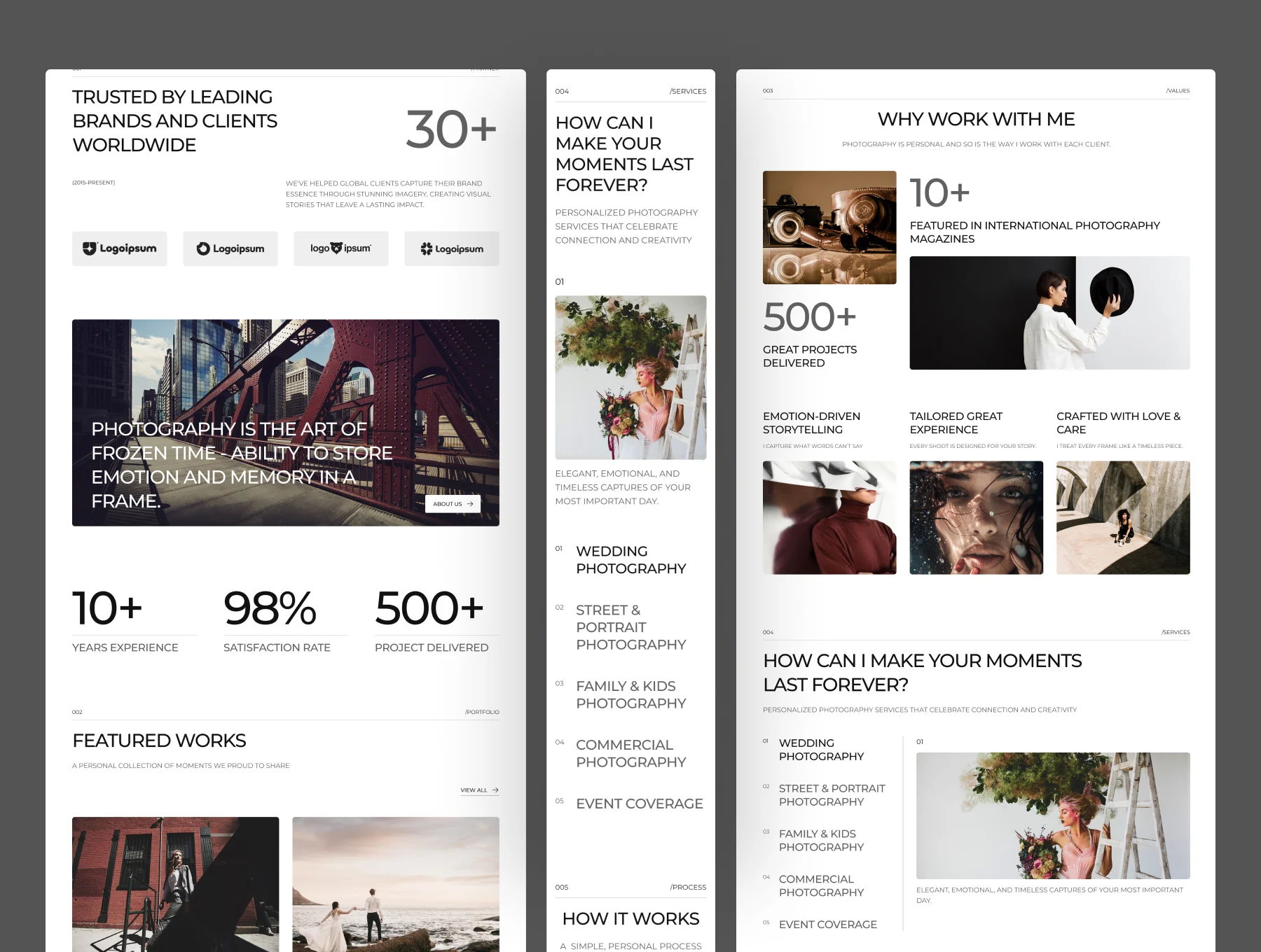 Reyvan - Photography Website UI Figma Template