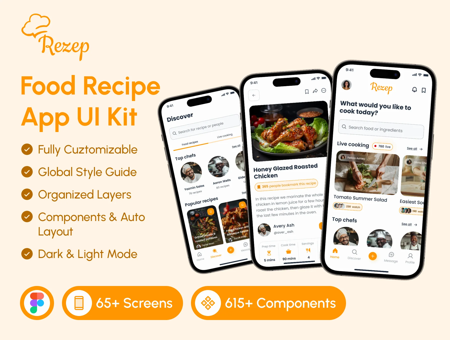 Rezep - Food Recipe App UI Kit