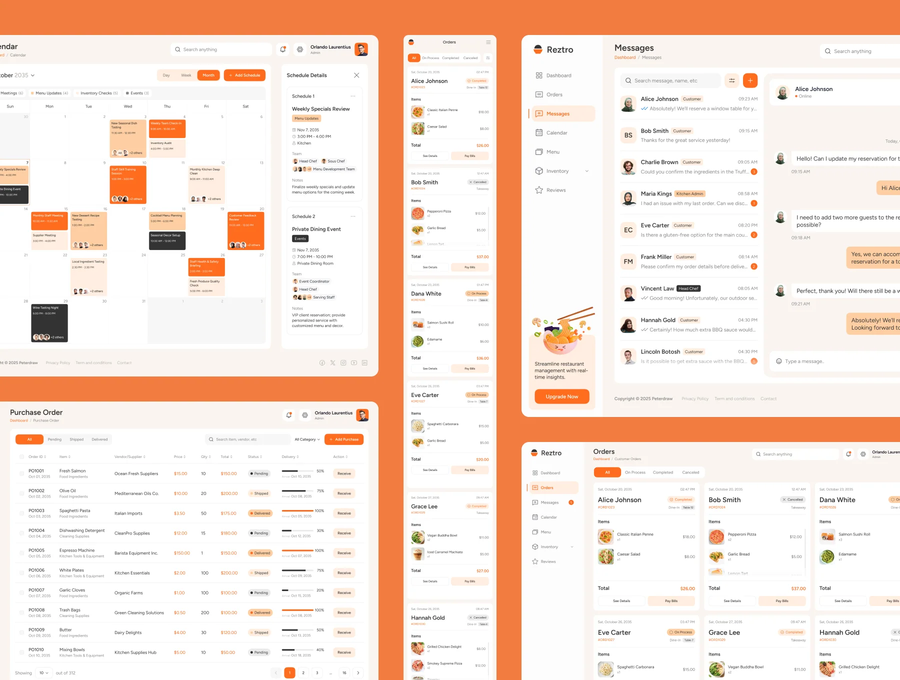 Reztro - Restaurant Dashboard 2