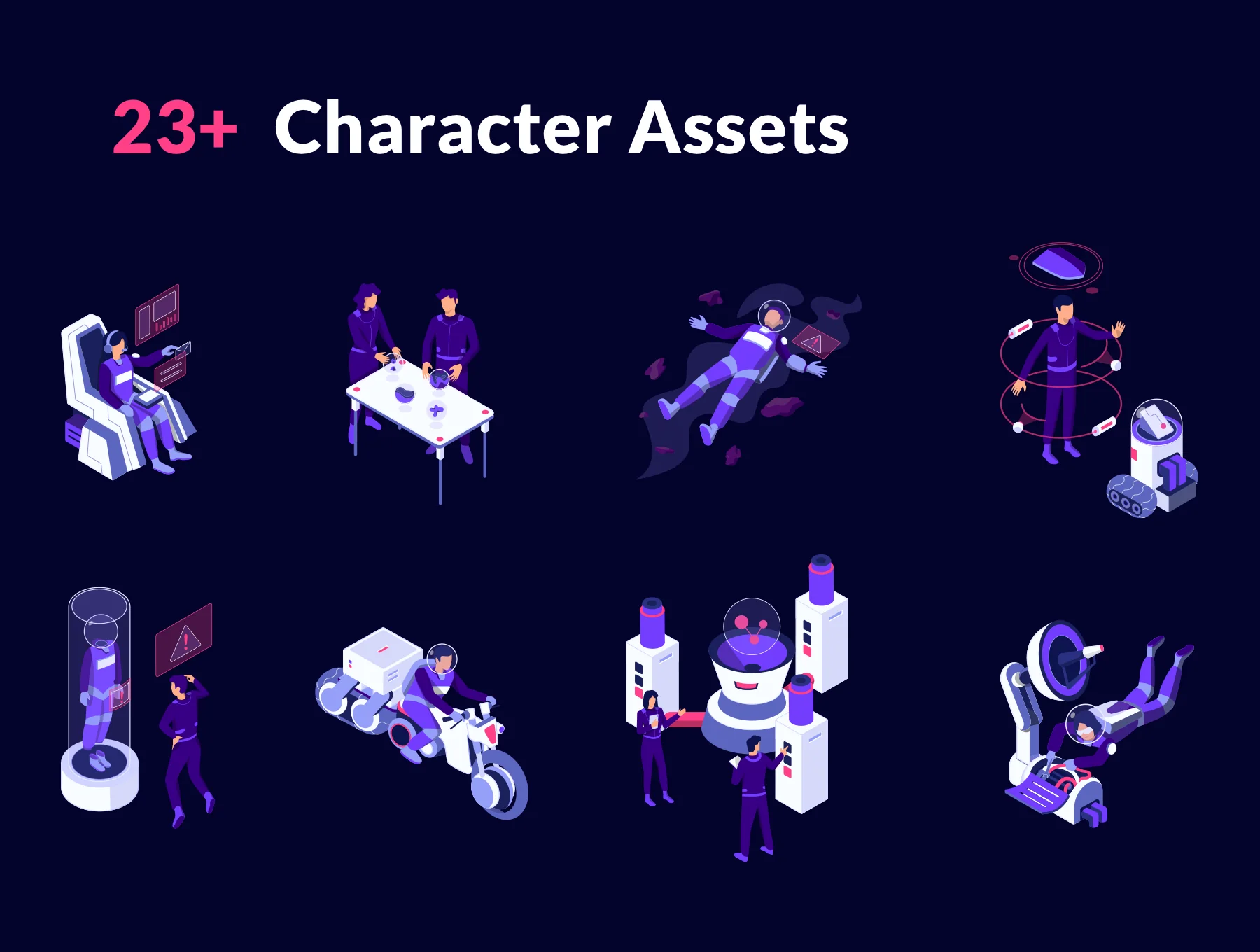 Rezza - Isometric Space illustration set 2