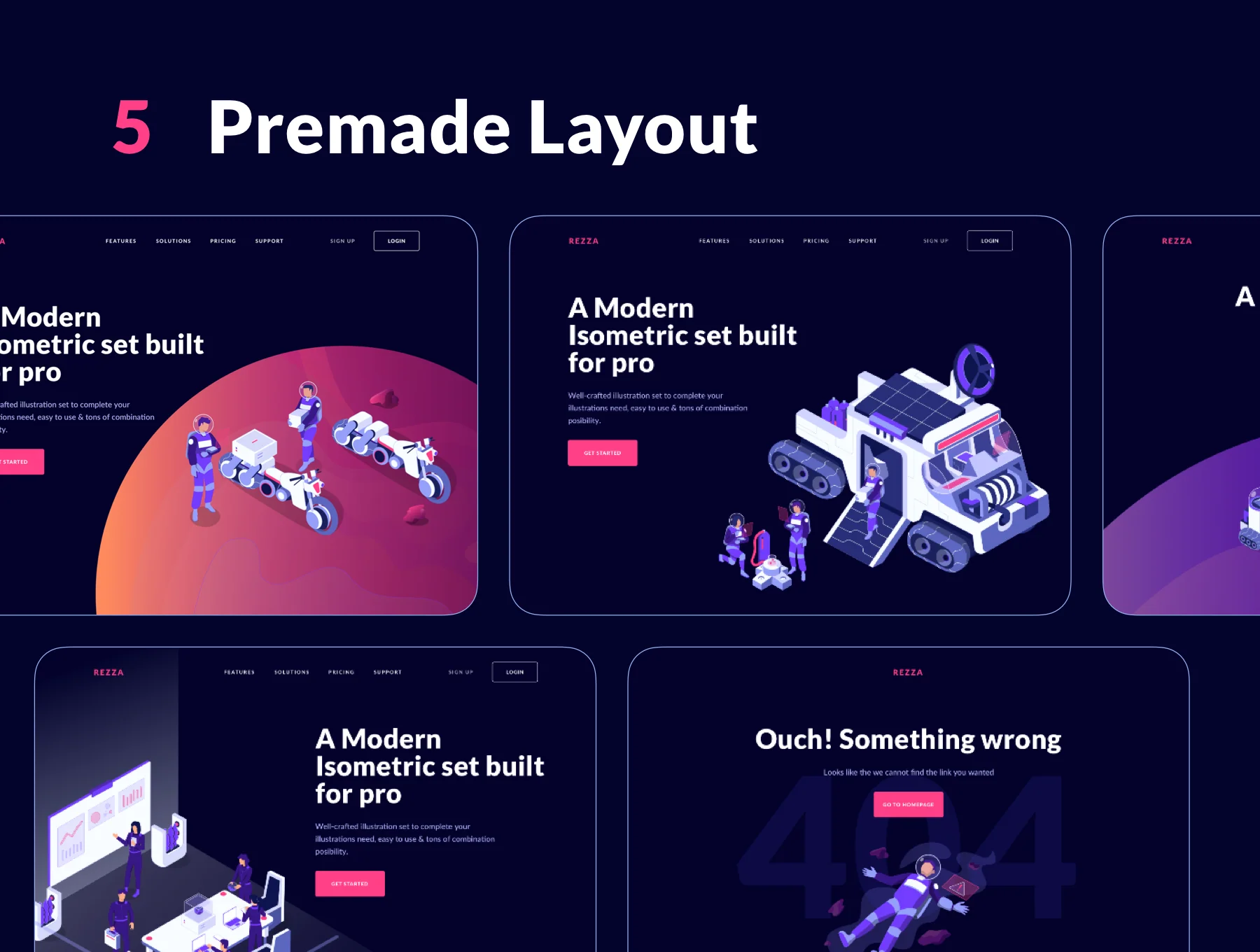Rezza - Isometric Space illustration set 3