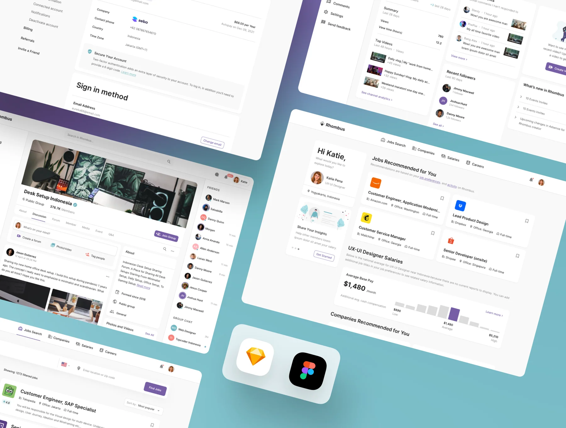 Rhombus Dashboard UI Kit 2