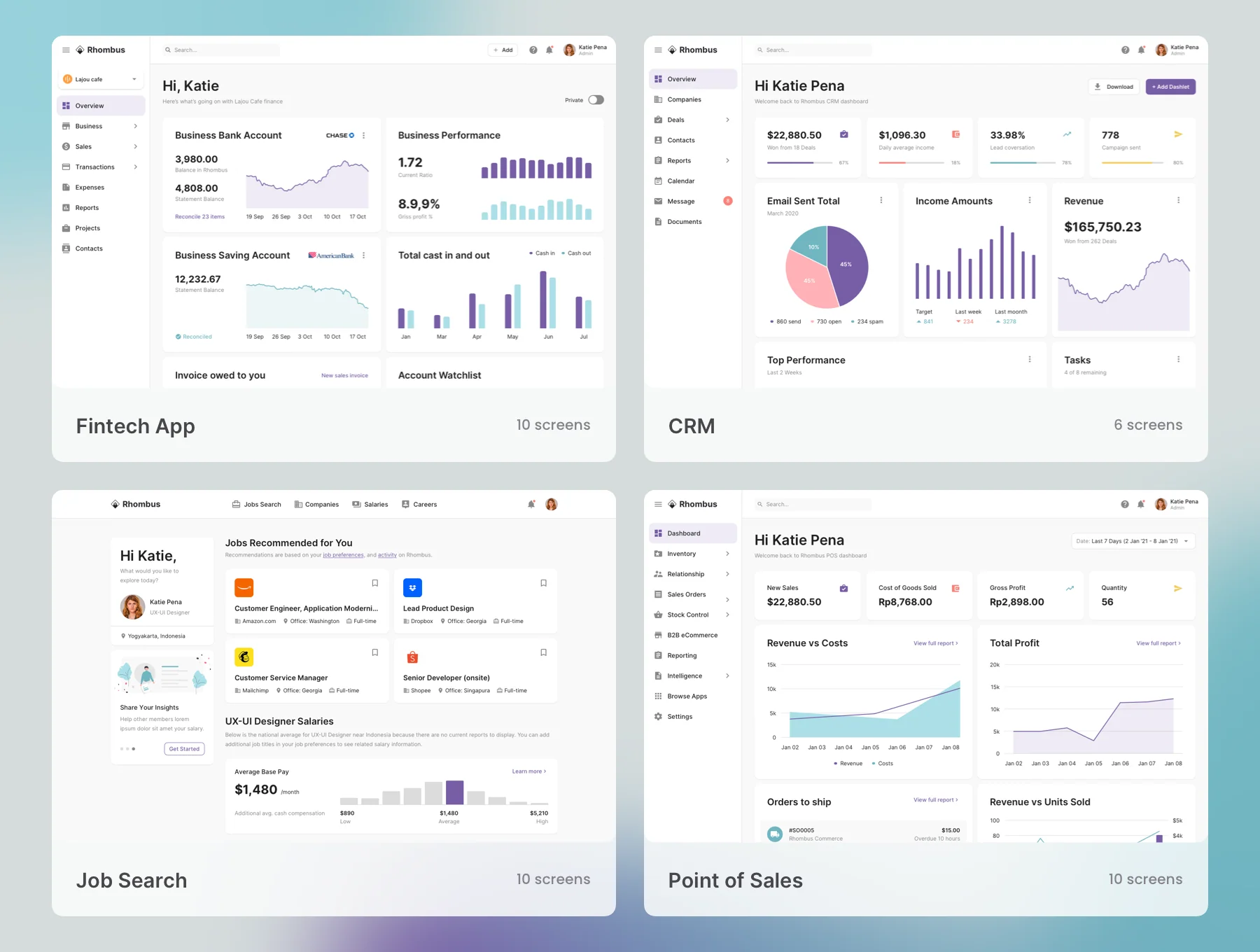 Rhombus Dashboard UI Kit 6