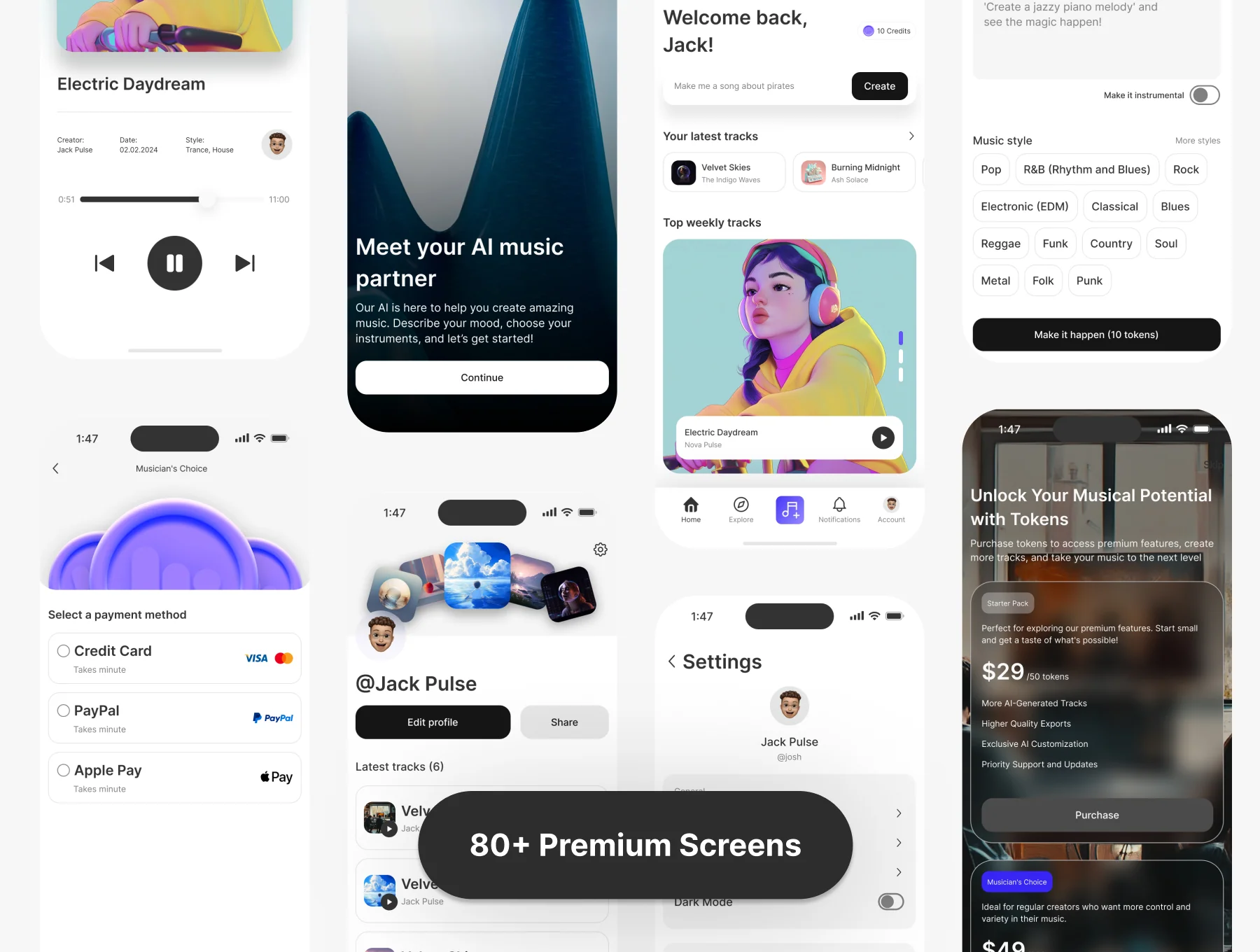 Rhythm AI - AI Music Creation App UI Kit 2