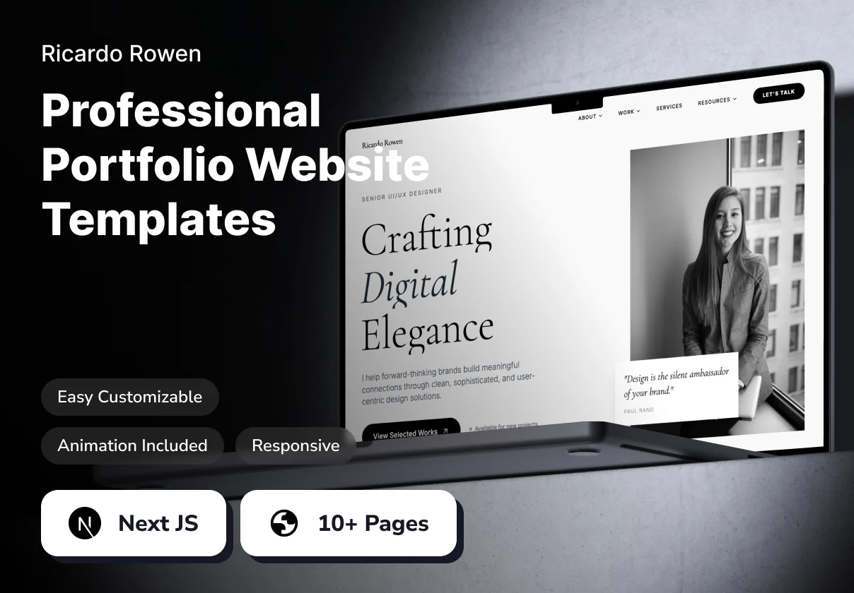 Ricardo Rowen - Professional Portfolio Website Templates
