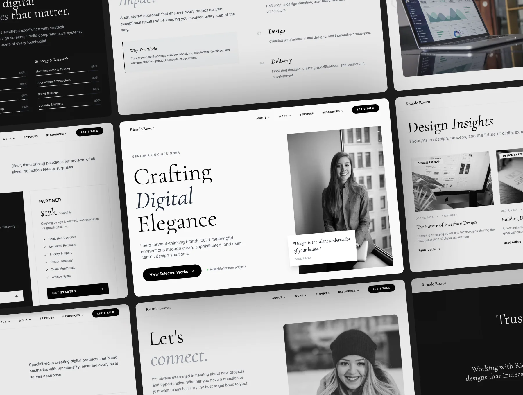 Ricardo Rowen - Professional Portfolio Website Templates 4